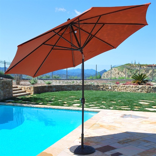 Bailey Street Home-317-BEL-1186266-Deluxe Auto Tilt - 11 Foot Round Umbrella-Sunbrella Solid Colors Fabric Type-Navy Fabric Color-Black Pole Finish Bailey Street Home-317-BEL-1186266-Deluxe Auto Tilt - 11 Foot Round Umbrella-Sunbrella Solid Colors Fabric Type-Navy Fabric Color-Black Pole Finish