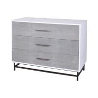 Modern Farmhouse Ribbed 6 Drawer Double, Bailey 6 Drawer Double Dresser In White