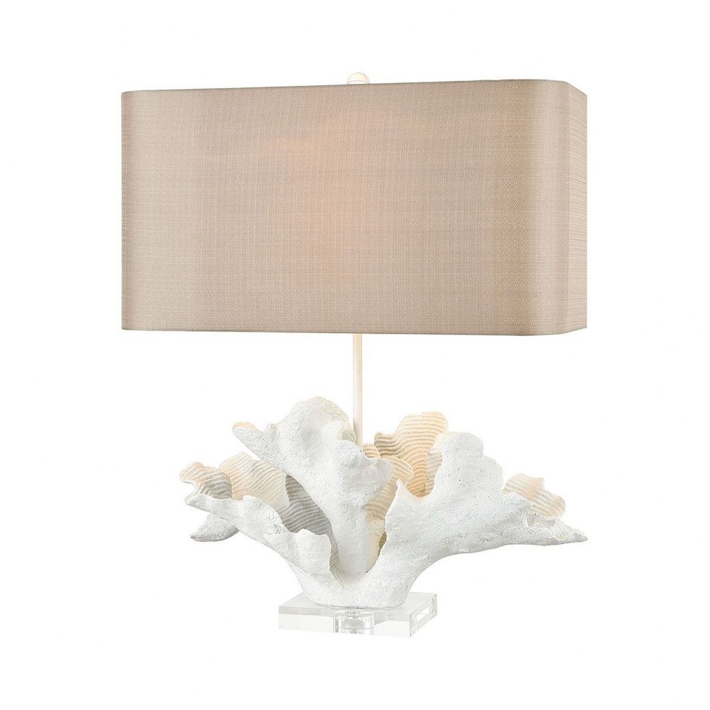 white coral table lamp