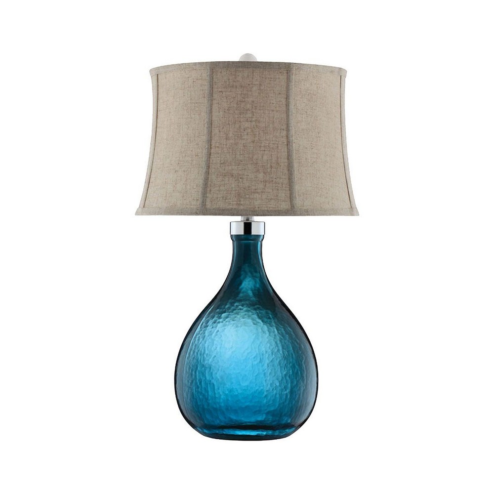 Blue Gourd Table Lamp Made Of Glass And, Broyhill Crystal Table Lamps