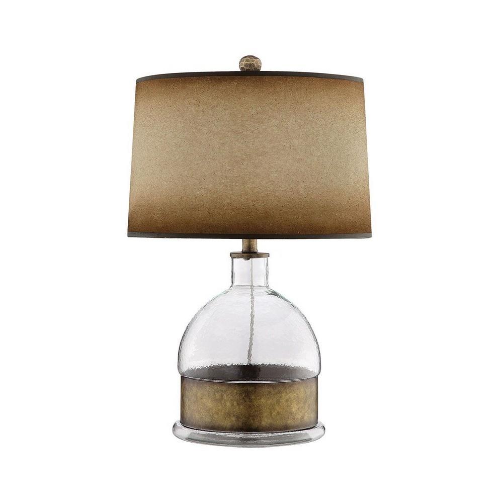 Bailey Street Home 2499 Bel 4229278 Antique Brass Clear Table Lamp Made Of Glass And Iron With A 3 Way Switch