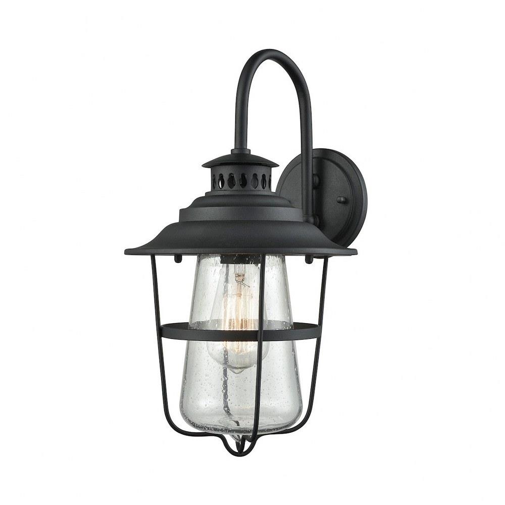 Bailey Street Home 31 Bel 2512025 Caged One Light Mission Style Outdoor Wall Mount With Exposed Bulb Porch Lighting