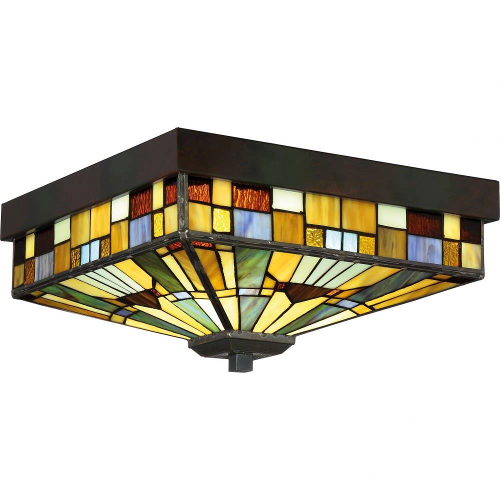 Bailey Street Home 71 Bel 2539304 Tiffany 3 Light Flush Mount Tiffany Style Mission Ceiling Light