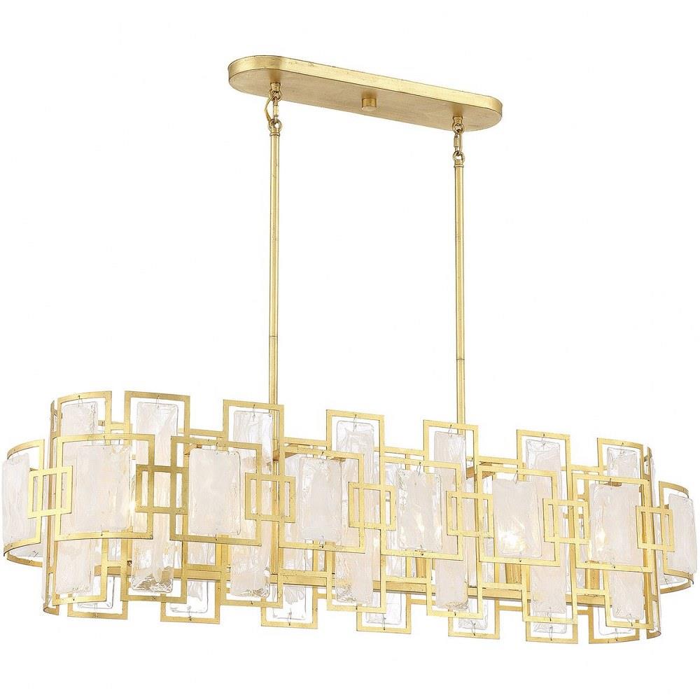 Bage Malawi Forurenet Bailey Street Home - 159-BEL-4882210 - Portia - 6 Light Linear Chandelier  In Modern Style-11 Inches Tall And 12 Inches Wide