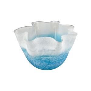 blue bowls and trays