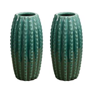 green vases, jars, jugs, planters, pots